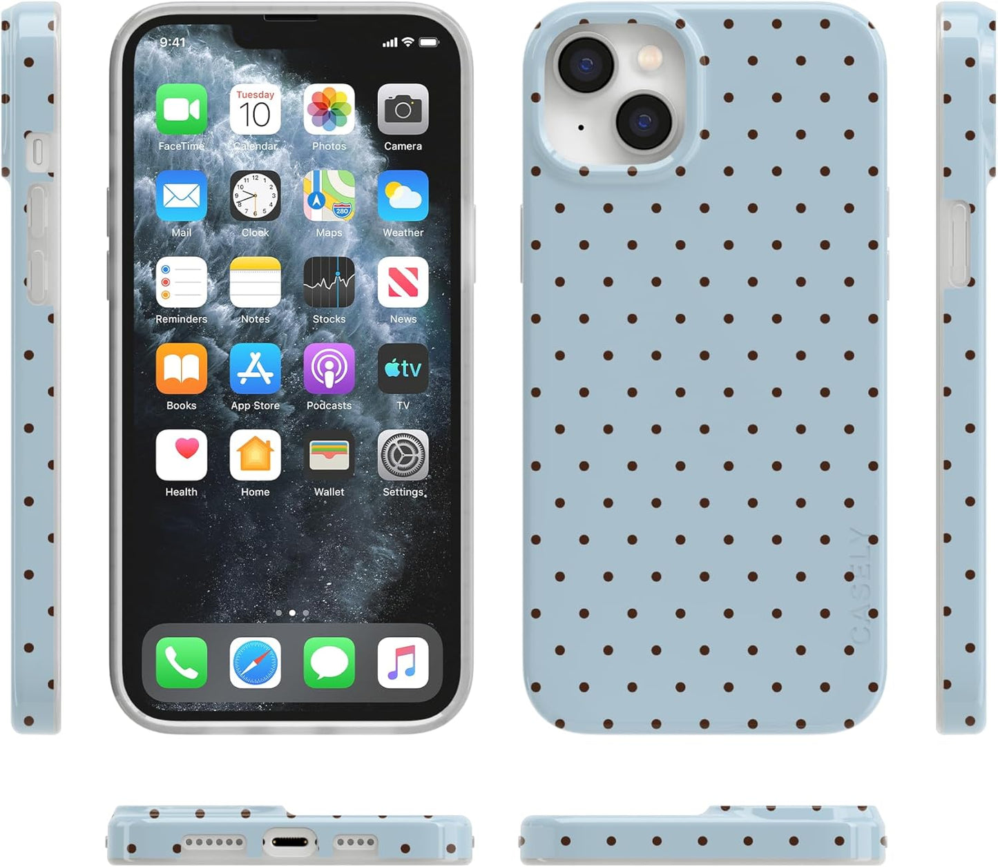 Casely iPhone 14 Case | Fit Check | Neutral Checkerboard | Compatible with MagSafe | Classic Ultra Slim Design