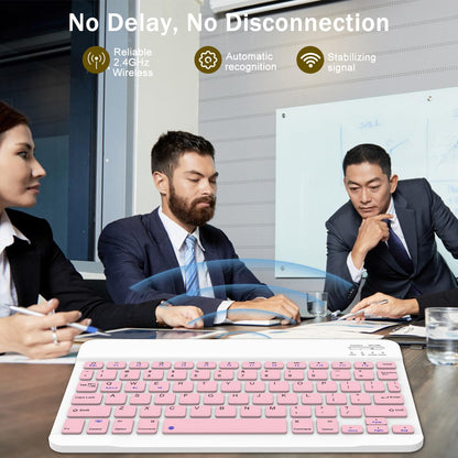 Rechargeable Bluetooth Keyboard and Mouse Combo, Universal Ultra-Slim Wireless Keyboard Mouse Set for Android Windows iPad iPhone Samsung Tablet Portable Compact Keyboard Set (Black)