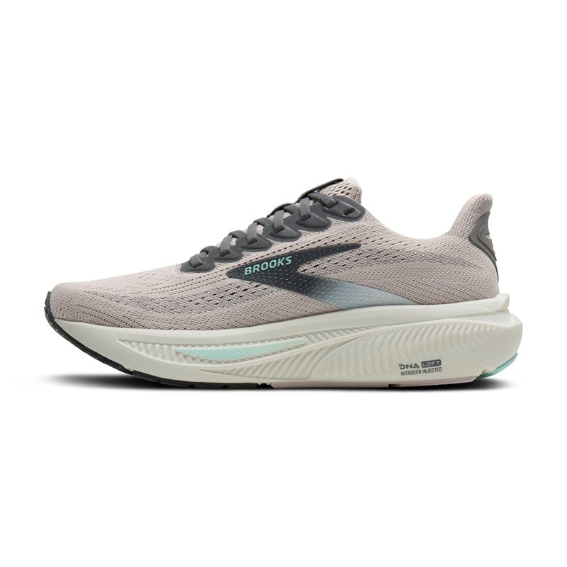 Brooks Women’s Ghost 17 Neutral Running Shoe - Mauve/Yucca/Bluewash - 9 Medium