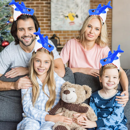 HODRME Plush Blue Shark Headband-Halloween Christmas Festival Theme Party Animal Cosplay Costume Headbands