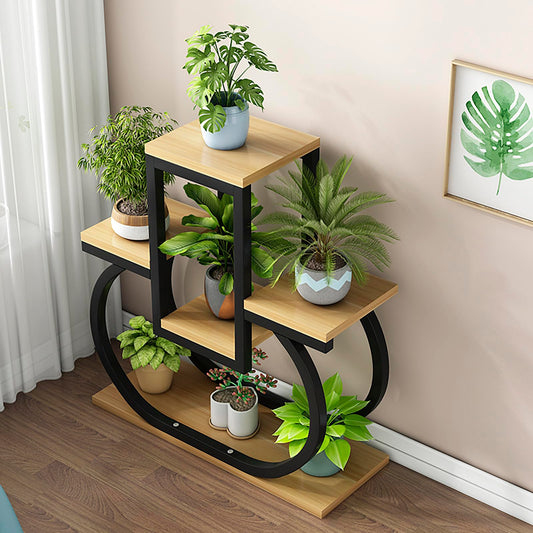 DJVHSRI 4-Tier Iron Flower Stand - Heart-Shaped Indoor Plant Display Rack Corner Storage for Garden Balcony and Courtyard - Stylish Metal Flower Pot Holder,2