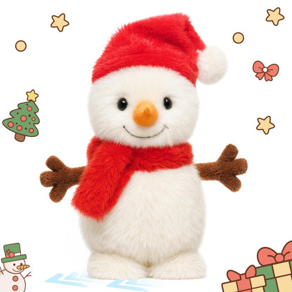 Easfan Talking Snowman Repeats What You Say Walking Singing Stuffed Animal Interactive Plush Toy Funny Walking Toy for Kids Toddlers Christmas Der Gifts,9''