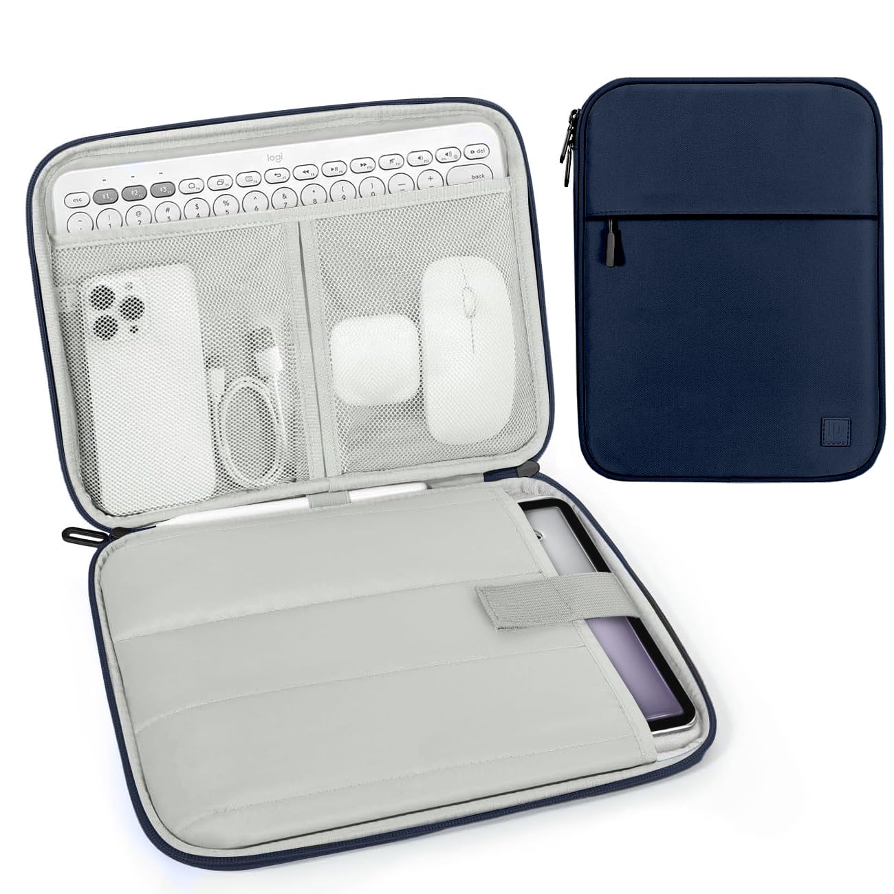 Dadanism 13 Inch Tablet Sleeve Padded Carrying Case for iPad Pro 13" M4 2024, iPad Air 13", iPad Pro 12.9", Samsung Galaxy Tab S10+ Plus/S9 FE+/S9+ Plus 12.4", reMarkable Paper Pro 11.8", Indigo