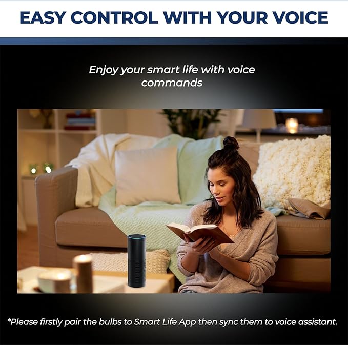 Lightinginside Smart Light Bulbs 50 Watt Equivalent, WiFi G16 1/2 Candelabra E12 Smart Bulbs Compatible with Alexa/Google Assistant, 5W 550LM, Ceiling Fan Light Bulbs, 2.4G WiFi Only, ETL Listed, 6PCS