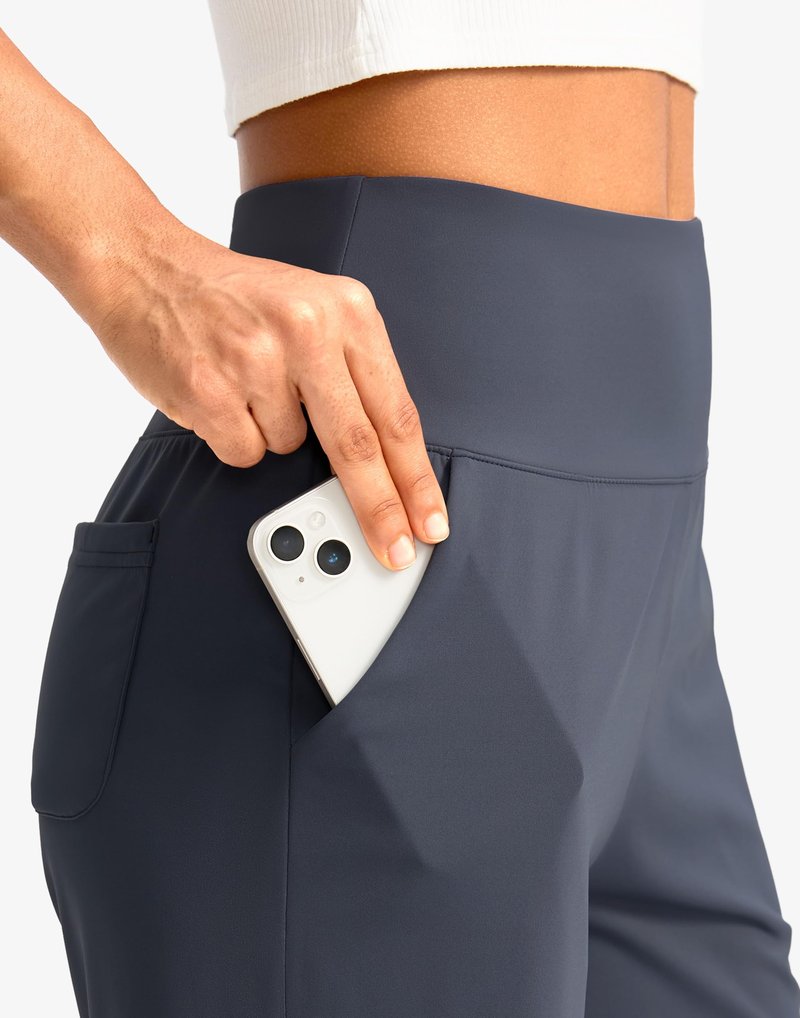 G Gradual Women's Bermuda Long Shorts with Pockets 7" High Waisted Knee Length Shorts for Women Walking Athletic Workout(Dusty Blue-L7,XXL)