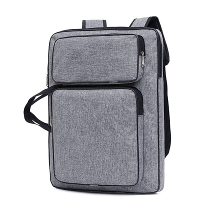 Art Portfolio Case A3 Artist Drawing Board Bag Waterproof Art Carrying Bag Portable Sketch Pad Storage Bag Artist Folder Case Tote Bag Shoulder Bag for Palette Paints Brushes Pencils (Grey)