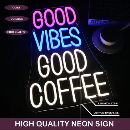 Horseneon Good Food Good Mood Neon LED Sign, Food Neon Signs for Wall Decor, Good Food Good Mood Neon Light with USB Powered for Snack Shop, Restaurant, Fast Food