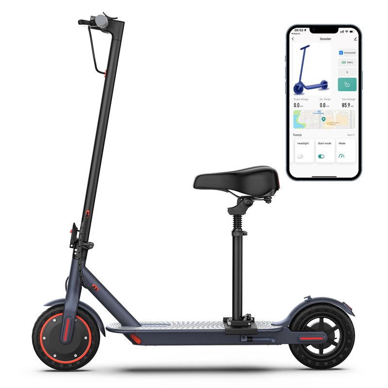 MAXSHOT Electric Scooter for Adults, 8.5/10/14" Tires, 19/22Mph, 350W/500W Motor, 21-28 Miles Range, Folding E-Scooter with Dual Suspension,APP Control