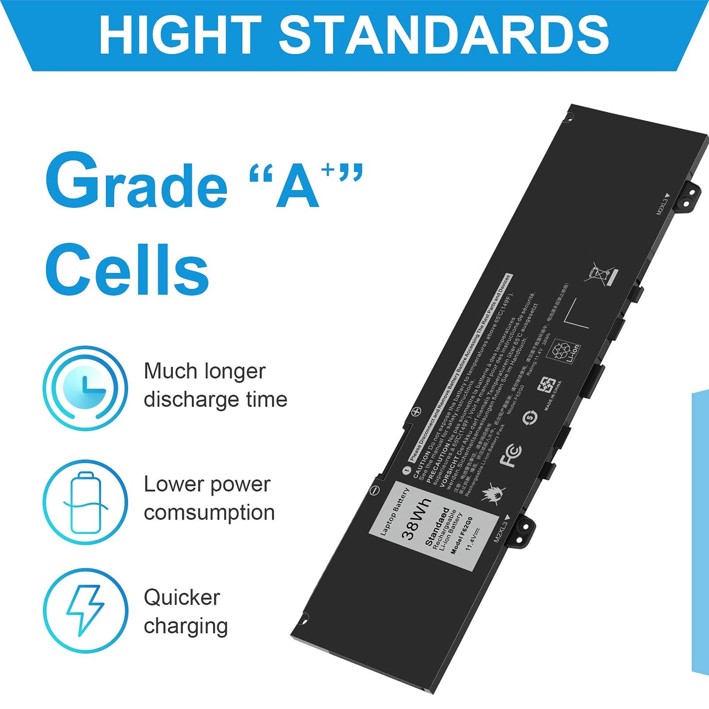 Fancy Buying 39DY5 F62G0 Battery for Dell Inspiron 13 7000 i7373 7373 7386 2-in-1 7370 7380 5370 P83G P87G P91G P83G001 P83G002 P87G001 P91G001 039DY5 39DY5 0F62G0 RPJC3 0RPJC3 F62GO Vostro 13 5370