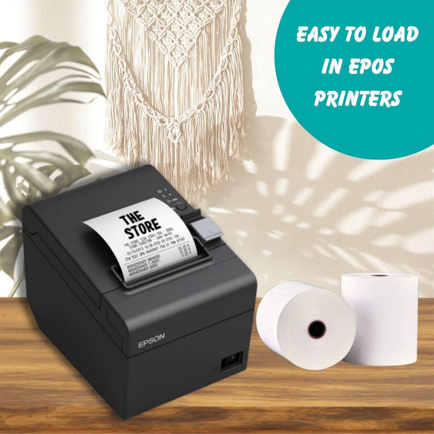 Double Dragon, 80 x 80 mm Premium Thermal Paper Till Receipt Roll for EPOS Printer, POS Terminal, Cash Register [Pack of 20]