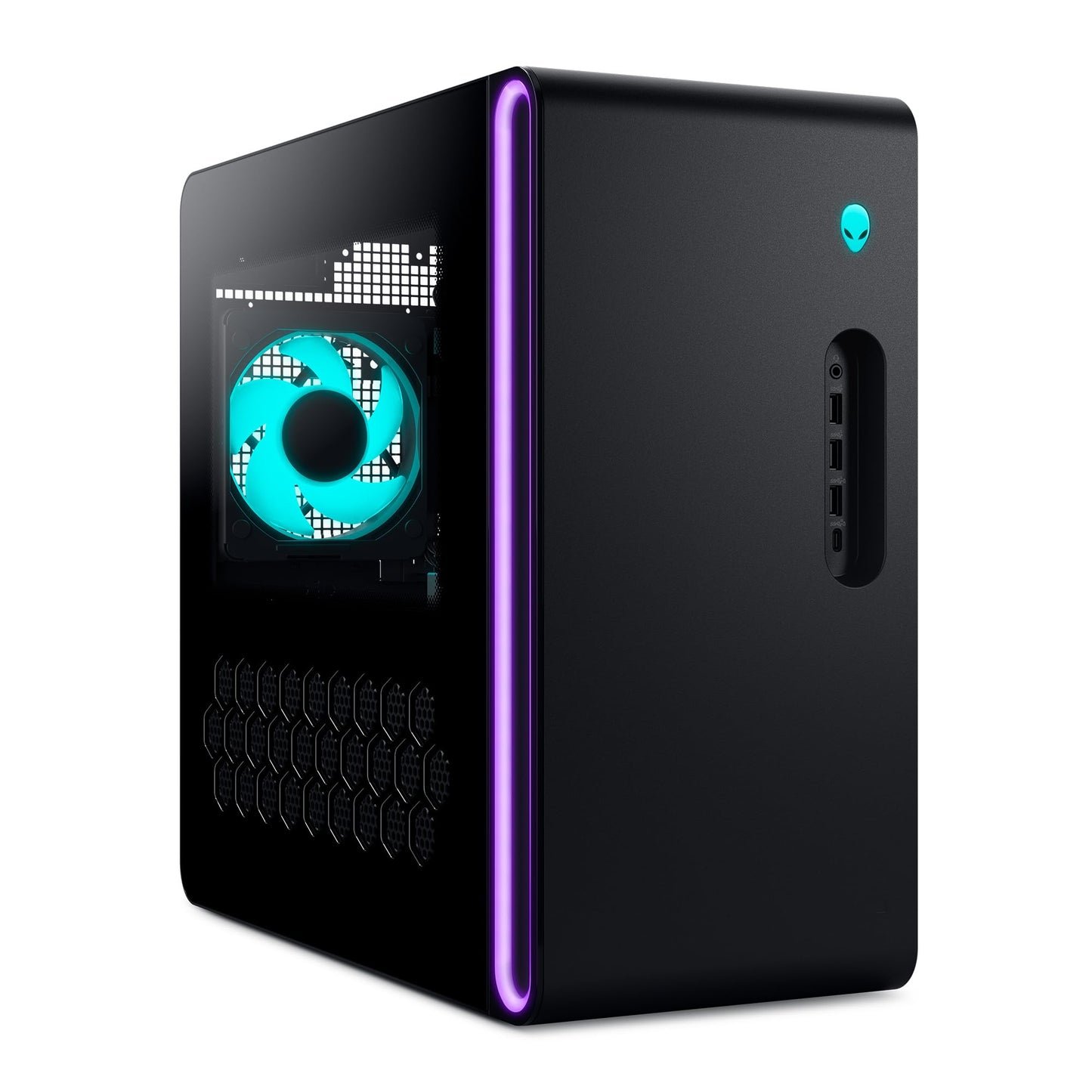 Alienware Aurora Gaming Desktop ACT1250 - Intel Core Ultra 7 265F, 32GB DDR5 RAM, 1TB SSD, NVIDIA GeForce RTX 5070, 1000W Platinum Rated PSU, Windows 11 Home, Clear Panel - Black