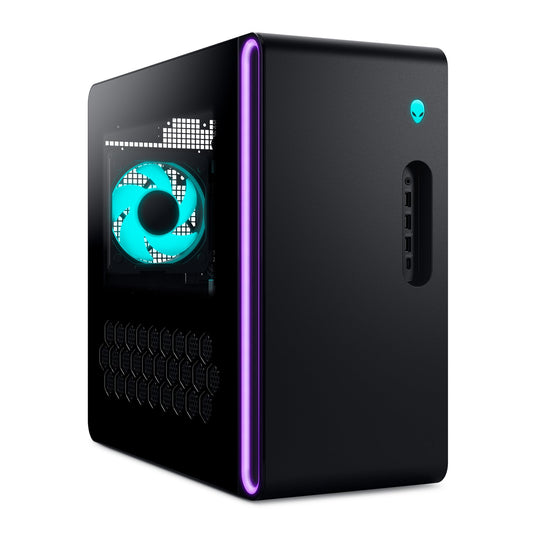 Alienware Aurora Gaming Desktop ACT1250 - Intel Core Ultra 7 265F, 32GB DDR5 RAM, 1TB SSD, NVIDIA GeForce RTX 5070, 1000W Platinum Rated PSU, Windows 11 Home, Clear Panel - Black