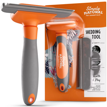 Dog Grooming Comb - Undercoat Rake Dog Brushes for Shedding, Stainless Steel Dog Combs for Grooming, De Shedding Brush for Dogs, Eco Friendly Dog Brush for Short Hair and Fine Hair