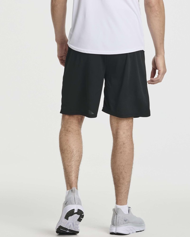 Real Essentials 3 Pack: Men's 2 in 1 Mesh 7" Running Workout Gym Shorts with Compression Liner (Available in Big & Tall)