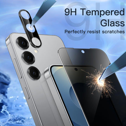 JETech Privacy Screen Protector for Samsung Galaxy S23 5G 6.1-Inch with Camera Lens Protector, Anti-Spy Tempered Glass Film, Fingerprint ID Compatible, 2-Pack Each