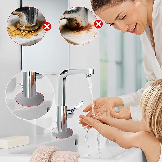 Small Sink Faucet Splash Handle Drip Guard Mat Silicone Pad Protectors Behind