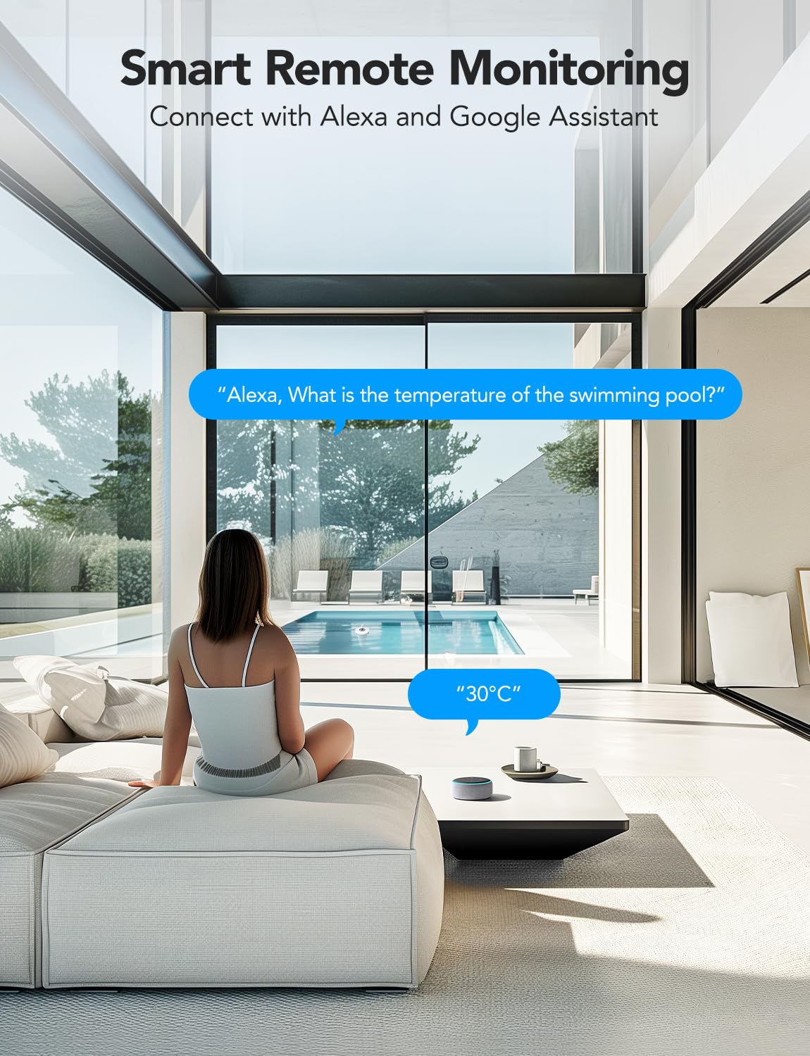 GoveeLife Wireless Pool Thermometer with App Remote, WiFi Digital Pool Thermometer Floating with IPX7 Waterproof, Notification Alert, Smart Swimming Temperature Monitor for Bath Tub, Aquarium, Hot Tub