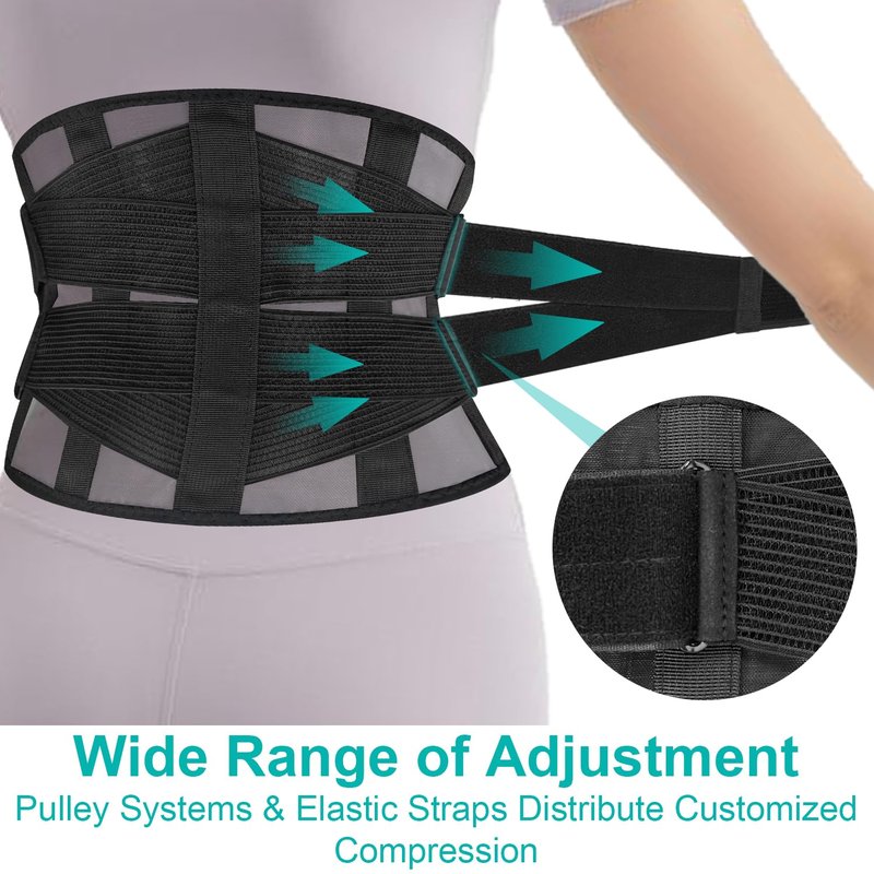 TitanGuard Ultra Thin Lumbar Support Brace for Women & Men – Lightweight Back Pain Relief Belt with Breathable Mesh – Slimline & Invisible Under Clothes – Sciatica & Herniated Disc Support