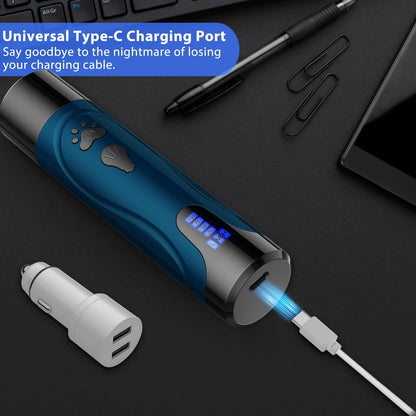 YABIFE Dog Nail Grinders, Dog Nails Clippers and Trimmers Kit, Super Quiet, Rechargeable, Pet Nail Grinder, for Small Large Dogs Cats Toenail Claw Grooming,3 Speeds,Dark Blue