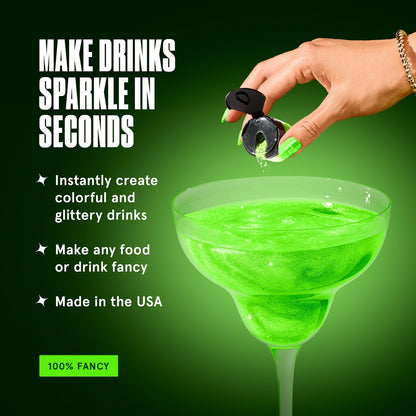 Fancy Sprinkles Limited Edition Halloween Glow Worm Green Premium Edible Glitter, Glows Under Black Light, 100% Edible Glitter for Sparkling Food & Drinks No Taste or Texture (4gm)