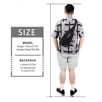 Waterfly Anti-Theft Backpack Crossbody Sling Bag Small Multipurpose Daypack for Men Women