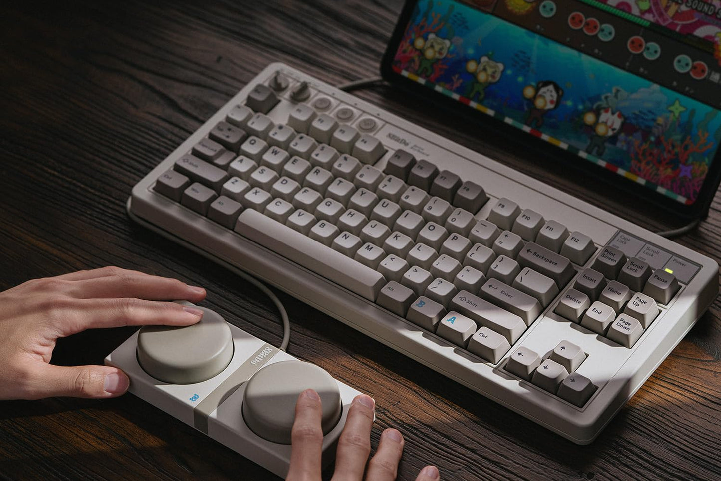 8Bitdo Retro Mechanical Keyboard, Bluetooth/2.4G/USB-C Hot Swappable Gaming Keyboard with 87 Keys, Dual Super Programmable Buttons for Windows and Android - N Edition