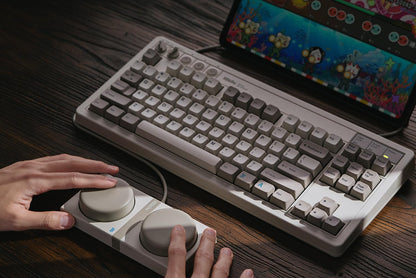 8Bitdo Retro Mechanical Keyboard, Bluetooth/2.4G/USB-C Hot Swappable Gaming Keyboard with 87 Keys, Dual Super Programmable Buttons for Windows and Android - N Edition