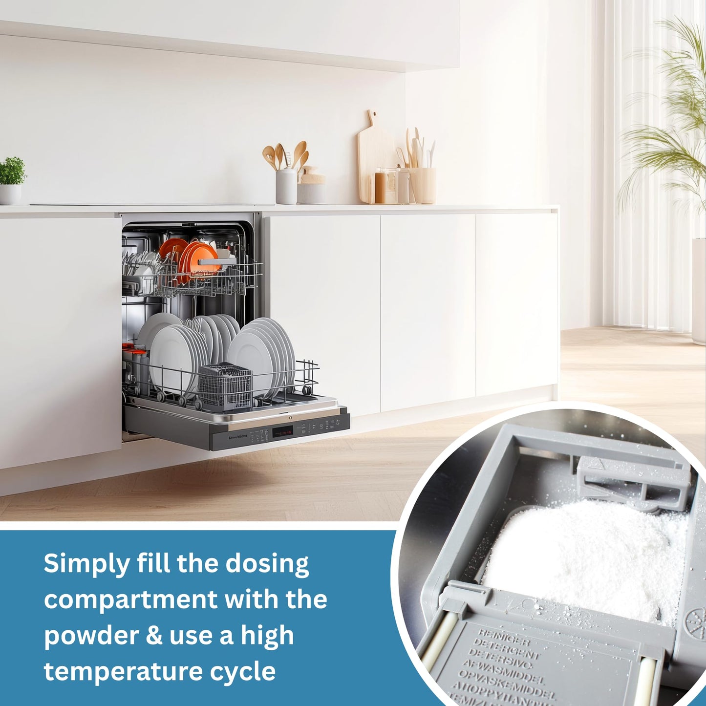 Limescale & Detergent Remover for All Washing Machine & Dishwashers by Home Master - 12 applications