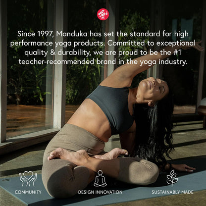 Manduka eKO Yoga Mat - 5mm Natural Rubber | Eco-Friendly | Soft Textured Surface| Natural Next-to-Skin Feel