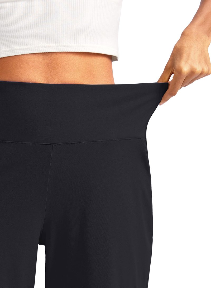 G Gradual Women's 12" Bermuda Long Shorts with Pockets High Waisted Stretch Knee Length Shorts for Women Summer Walking(Black,XXL)