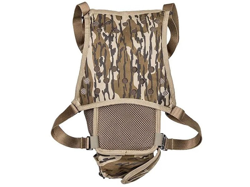 Knight & Hale Run N’ Gun® 150 Chest Rig, Mossy Oak® Original Bottomland® - Adjustable Universal-Fit Harness with Magnetic Reversible Flap - Multiple Pockets - Fits 42mm Binoculars