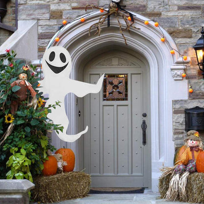 CCINEE Peek A Boo Hanging Ghost 50" X 53" Large Spooky Outdoor Decoration for Halloween Party Lawn Patio Haunted House Props Supply