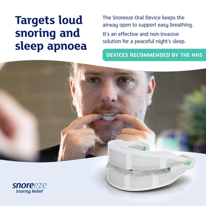 Snoreeze Anti Snoring Oral Device - Adjustable mouthguard, Snore Stopper Mouthpiece, Sleep aid to Reduce snoring & Sleep Apnoea for Men & Women