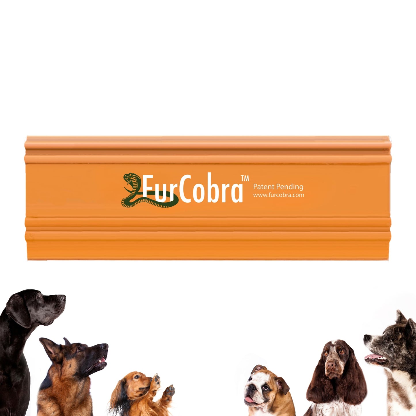 FURCOBRA Pro Pet Hair Remover for Car 4.33" - Lightweight, Compact Cat Dog Fur Remover, Scraper, Cleaner for Bed, Couch, Carpet, Home Surfaces - Portable, Easy to Use Pet Hair Removal Tool