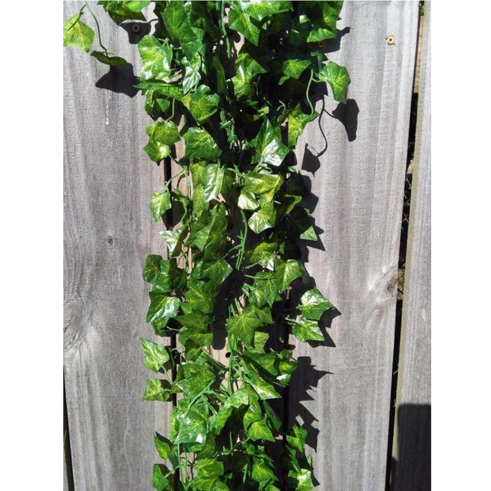 12 Pack 84 Ft Artificial Garland Fake Foliage Artificial Ivy Vine Ivy Leaves Garland Artificial Hanging Plants Wedding Garland for Home Decor Indoor Outdoors Wedding Wall Decor (Ivy Leaves)