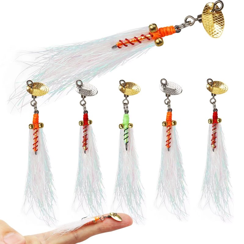 Dovesun Fly Fishing Lures Crazy Charlie Fly Fishing Flies Wet Fishing Lures Fishing Spinner for Bass Sunfish Pike Trout Flies Fly Fishing Accessories #10 5PCS