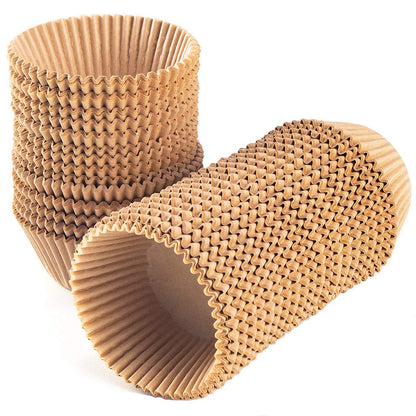 Caperci Standard Natural Cupcake Liners 500 Count, No Smell, Grease-Proof Paper Muffin Liners, Food-grade Baking Cups for Cupcakes, Muffins, Nuts