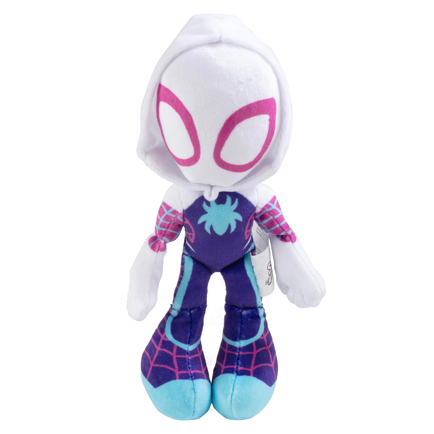 Marvel Spidey and His Amazing Friends 8" Gwen Stacy Ghost Spider Plush - Spider-Man Stuffed Animal Toy Figure - Officially Licensed - Spider-Verse Gift for Kids, Boys, Girls - 8 Inches
