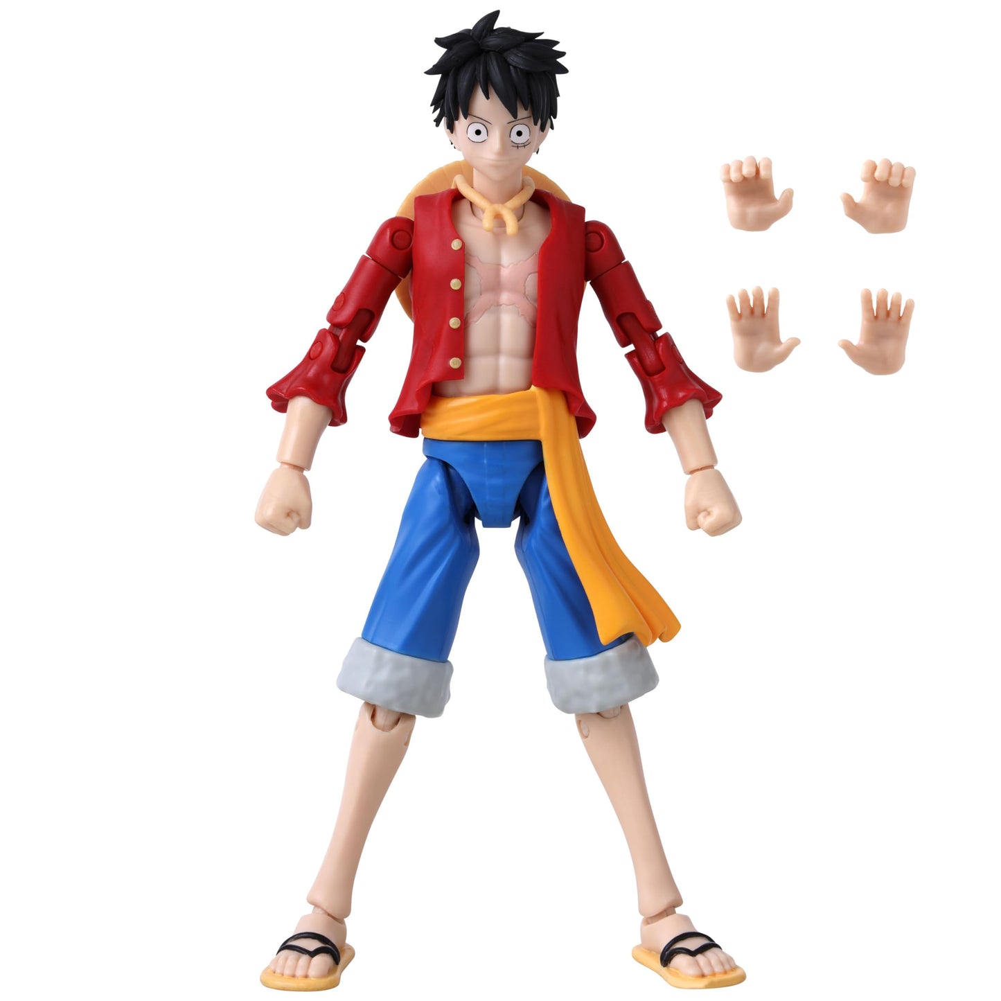 BANDAI Anime Heroes One Piece Figures Monkey D. Luffy Action Figure | 17cm Articulated Luffy Anime Figure With Swappable Hands One Piece Action Figures Pirate Toys Range