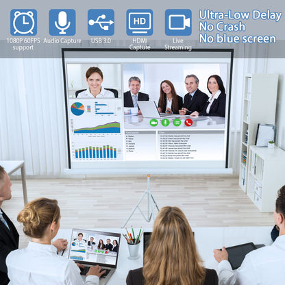 Guermok Video Capture Card, 4K USB3.0 HDMI to USB C Capture Card for Streaming, 1080P 60FPS, Compatible with iPad Mac OS Windows, Quest 3, OBS, PS5/4, Switch2/1, Xbox, Camera (Silver)