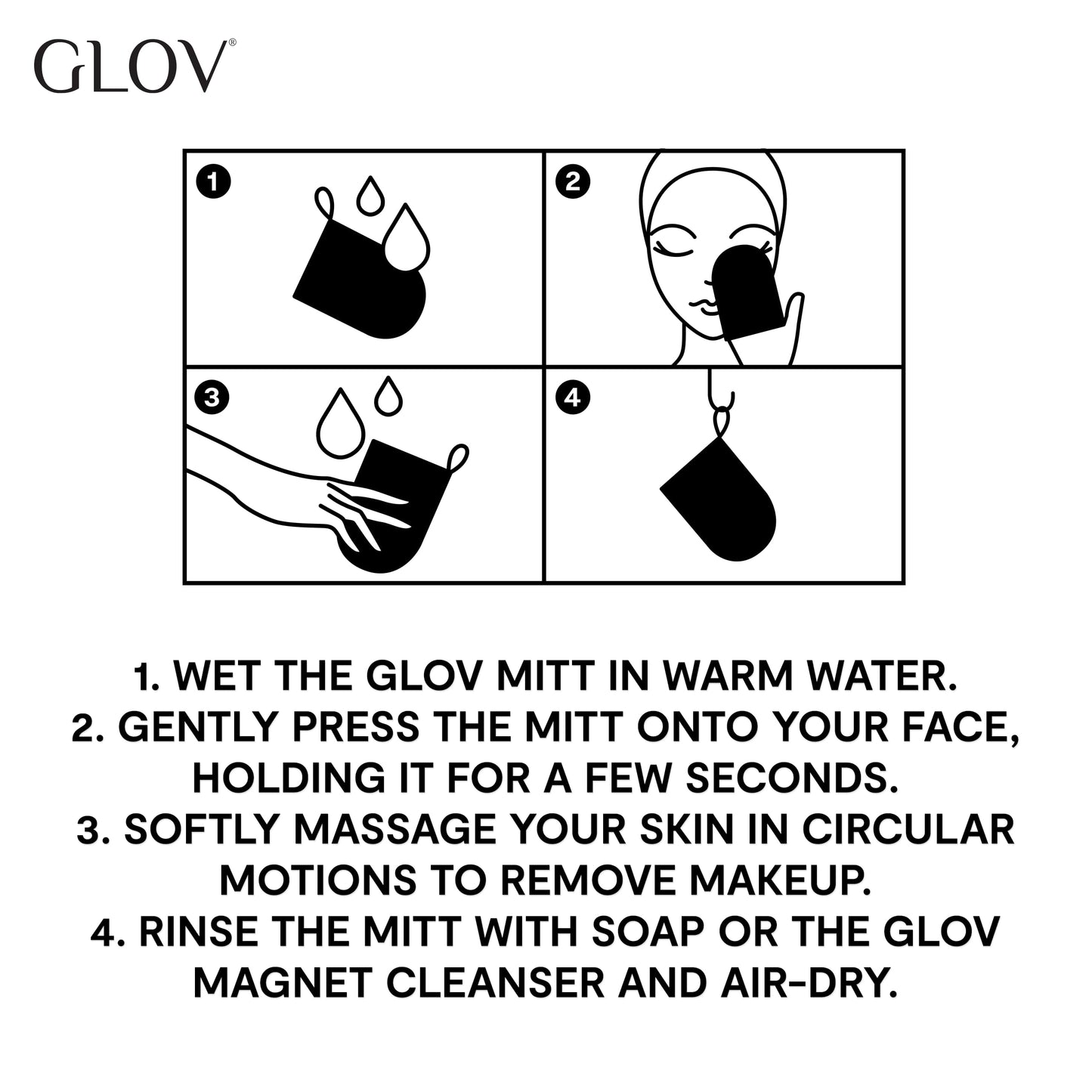 GLOV On-The-Go Makeup Remover Glove, Ivory, 31 Grams