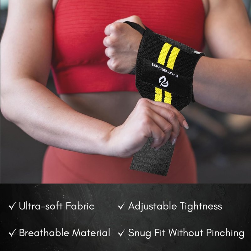 Premium Wrist Wraps for Weightlifting - Durable Lifting Straps for Enhanced Support | Ideal for Strength Training & Gym Workouts