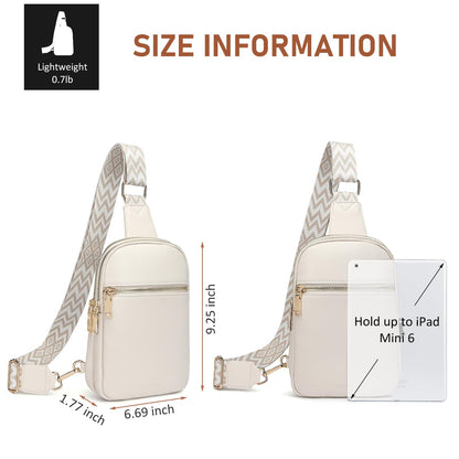 DIOMO Anti Theft Small Sling Bag for Women Cross Body Bag Trendy, RFID Fanny Packs Vegan Leather for Women Travel Belt Purse