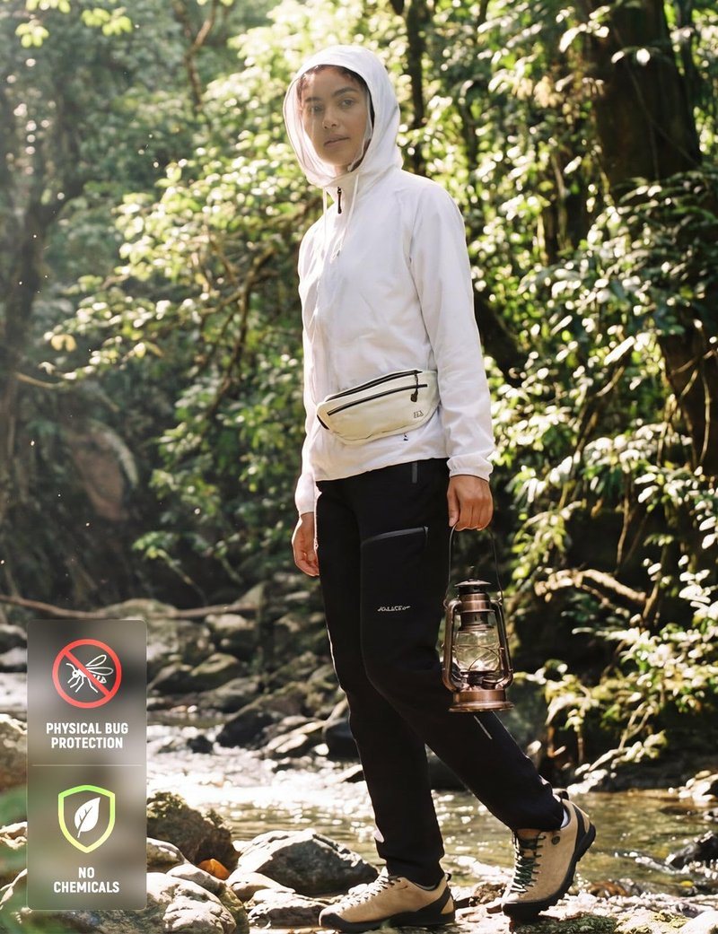 baleaf Women's Sun Jackets No Insert Lightweight Hiking Hoodie UPF 50+ Workout Mosquito Clothes Long Sleeve UV with 2 Pockets White M