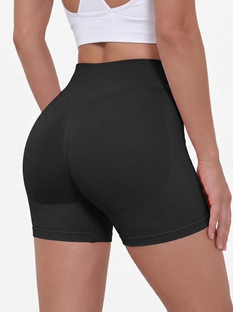 Sorfneo Women's Workout Impact Shorts 3.6" /4.5" Scrunch Butt Lifting Gym Shorts Yoga Running Biker Classic Black