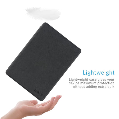 CoBak Case for All-New 7" Kindle Paperwhite(12th generation–2024)/Colorsoft Signature Edition(1st gen–2024)/Signature Edition(12th gen–2024) - PU Leather Cover with Auto Sleep/Wake, Black