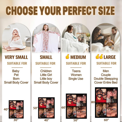ShineSand Personalized Valentines Day Gifts for Him Her Custom Blanket with Picture Text - Print in USA Customized I Love You Couple Gifts for Girlfriend Boyfriend Husband - Soft Fleece Photo Blankets