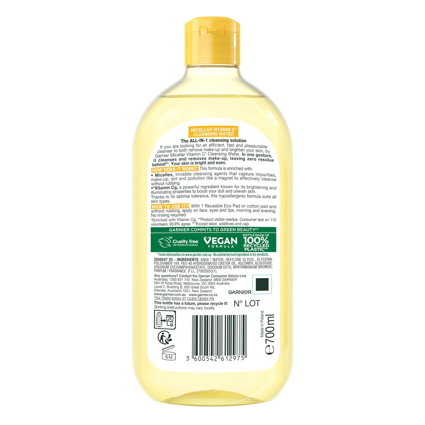 Garnier Vitamin C Micellar Cleansing Water 700ml