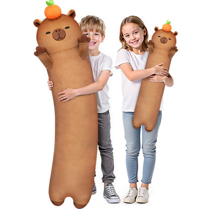Mewaii 20in Long Plush Capybara Body Pillow, Cute Capybara Stuffed Animals Soft Plushies, Squishy Big Cuddle Pillow Toys Gift for Girls