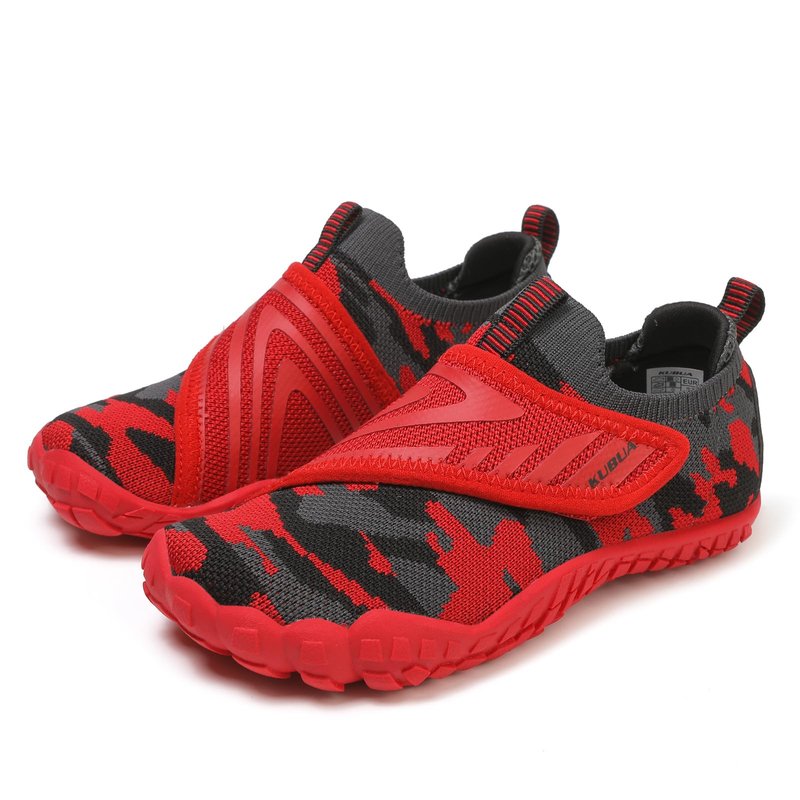 KUBUA Water Shoes for Kids Boys Girls Beach Swim Pool Multifunctional Aqua Shoes Quick Dry Lightweight Toddler Little Big Kid Red 8 Toddler